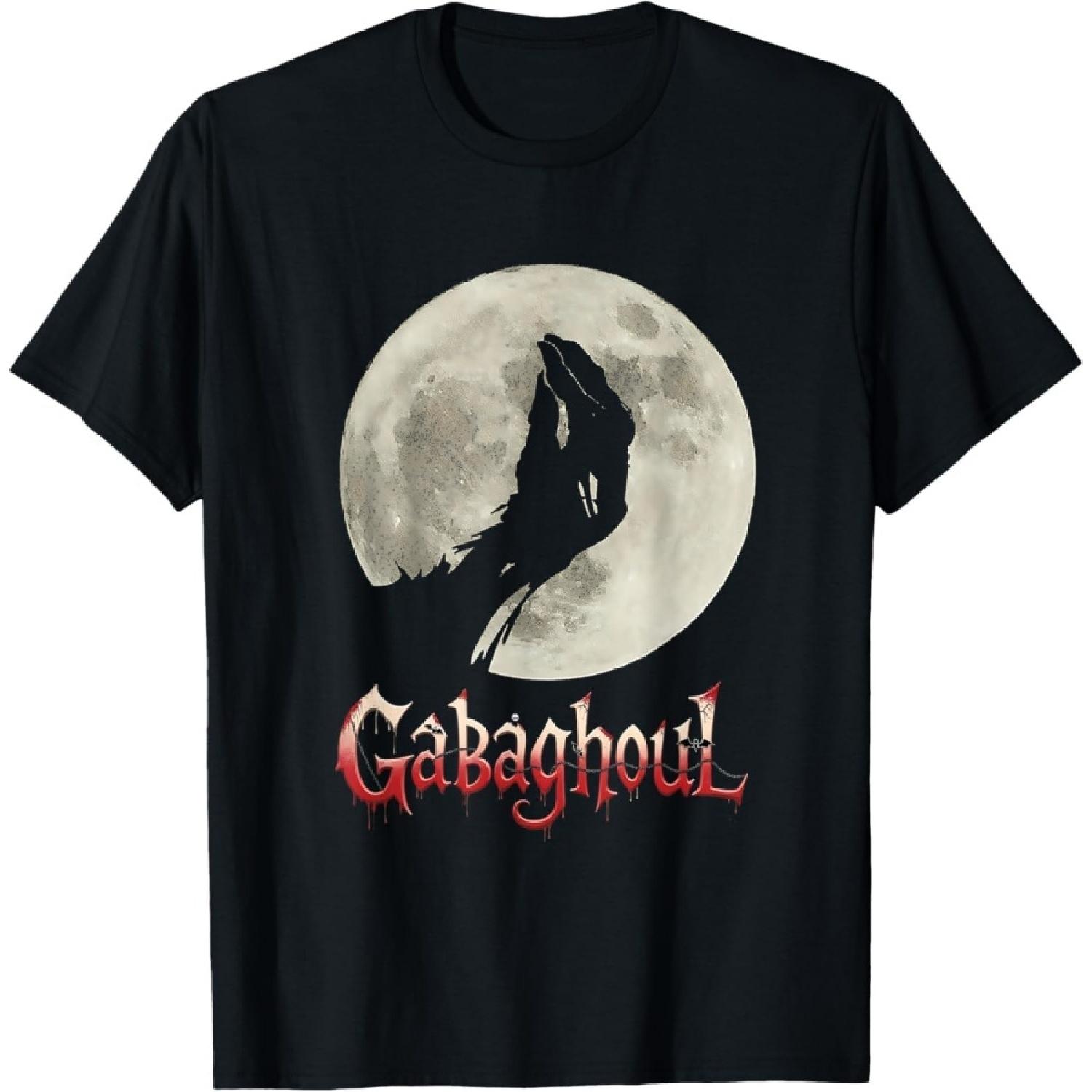 SHANGCHEN Funny Hand Moon Gabagool Halloween T-Shirt S