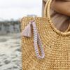 Boho Style Braided Keychain With Lobster Claw Cotton Cord Wristlet Lanyard Key Fob Strap For Women Accessory
