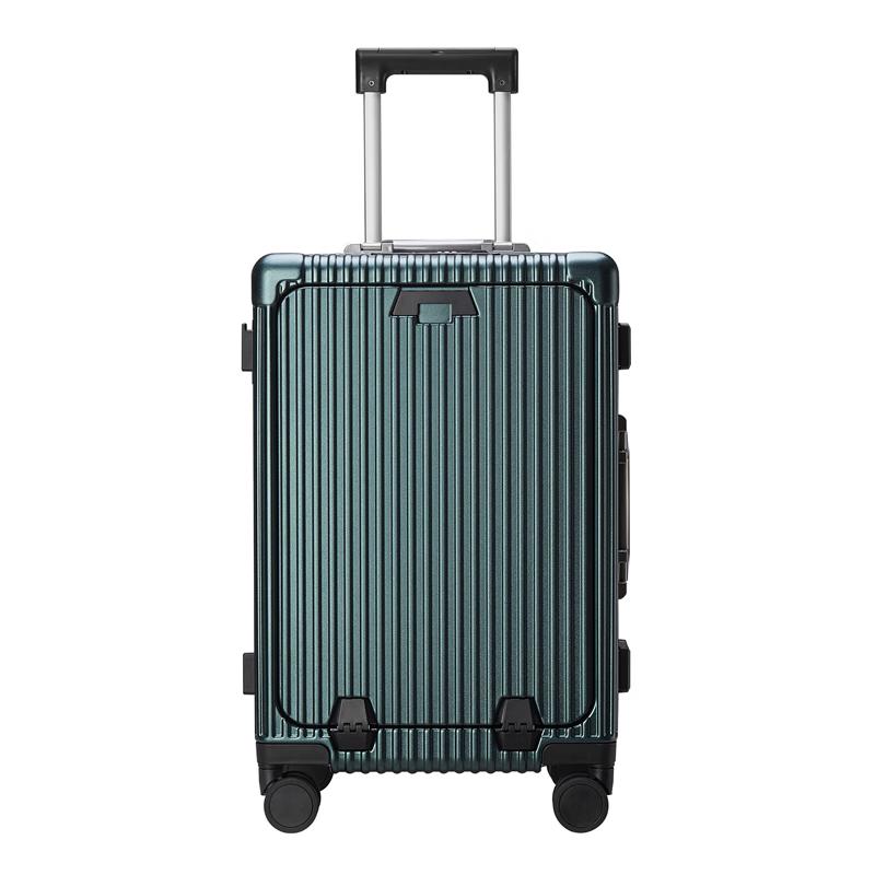 Tymon Front-Opening Aluminum Frame Luggage with USB Charging 20 inch