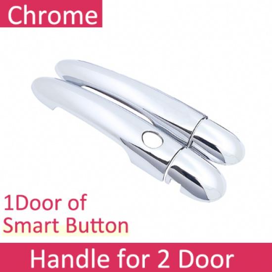 Para Renault Megane II MK2 2 2002 ~ 2009 Estilo Adesivos Decoração ABS Cromado Maçaneta Da Porta Capa pintura Reequipamento Carro