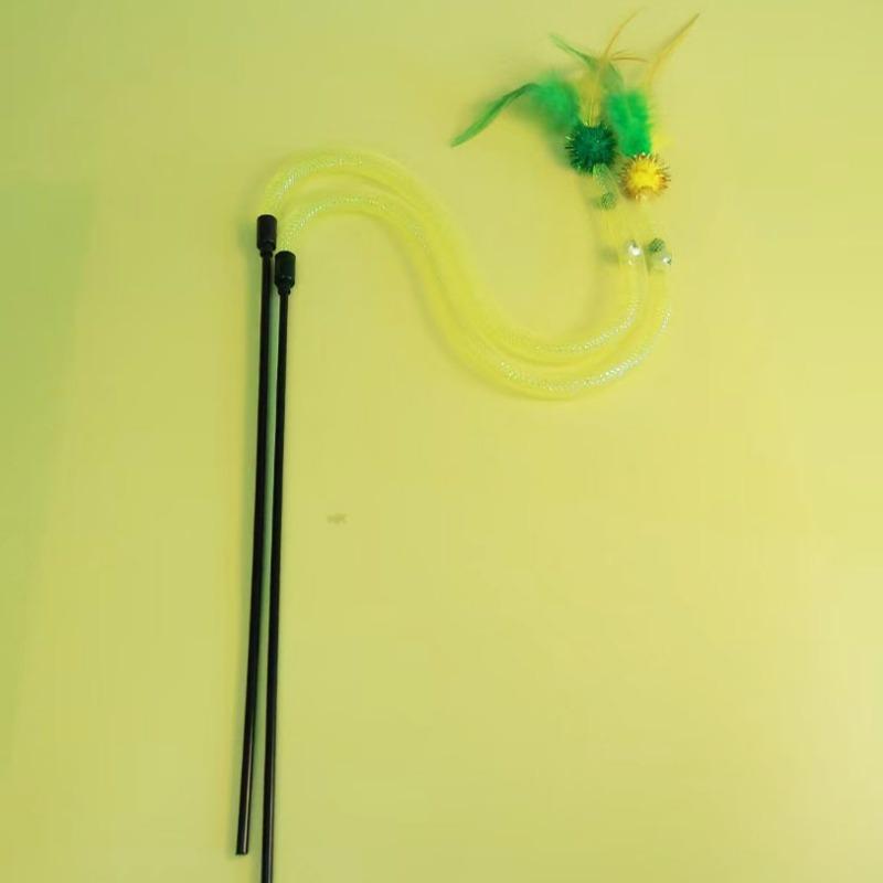 

Эластичная сетчатая трубка, игрушка для кошек, отрыжка шерстью и перья, саморазвлечение и скука, игрушки для кошек, товары для питомцев 1pc жёлтый