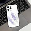 Lavender Purple Flowers  Phone Case For iPhone 17,16,15,14,13,12,11 Plus,Pro Max,XS,Soft Silicone Black Cover