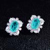 High-End Design Luxury Paraiba Pendant, Exaggerated Large Diamond High Carbon Diamond Necklace For Women