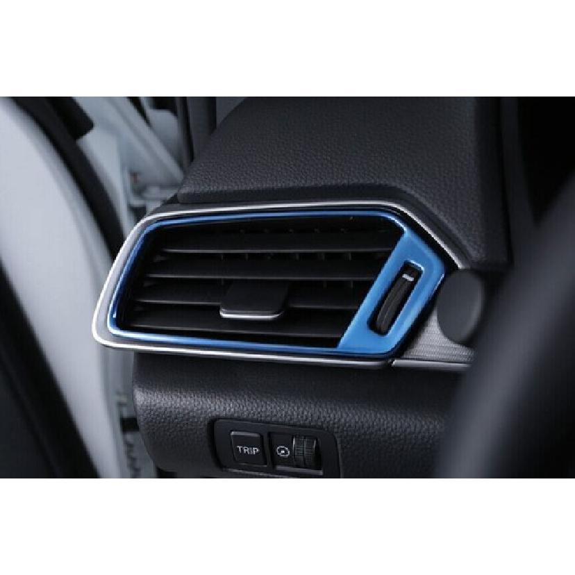 Fit For Honda Accord 2018- Blue Titanium Console L&R Air Outlet Vent Trim