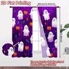 2D FLAT PRINTING 2pcs Curtains (Without Rod) Halloween Ghosts Scene Women is Day Festival Creative Curtains Polyester Curtains
