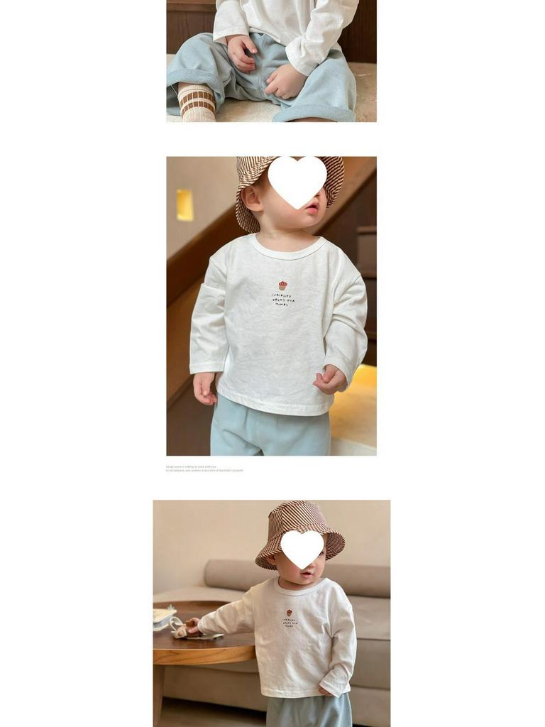 Baby Three-Piece Long Sleeve Crew Neck Tee Set – Spring Collection