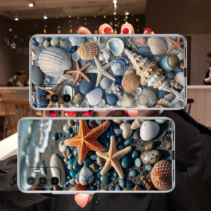 IK25 Conch Starfish Phone Case for Motorola Moto E13 E15 E20 E22 E22I E22S E30 E32 E40 E7 E7I G Plus Power Play Stylus G22 G14