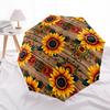 1pc Sunflower Pattern Automatic Folding Umbrella, Heavy-Duty 8-Rib Construction, Perfect for Everyday Yy251114116