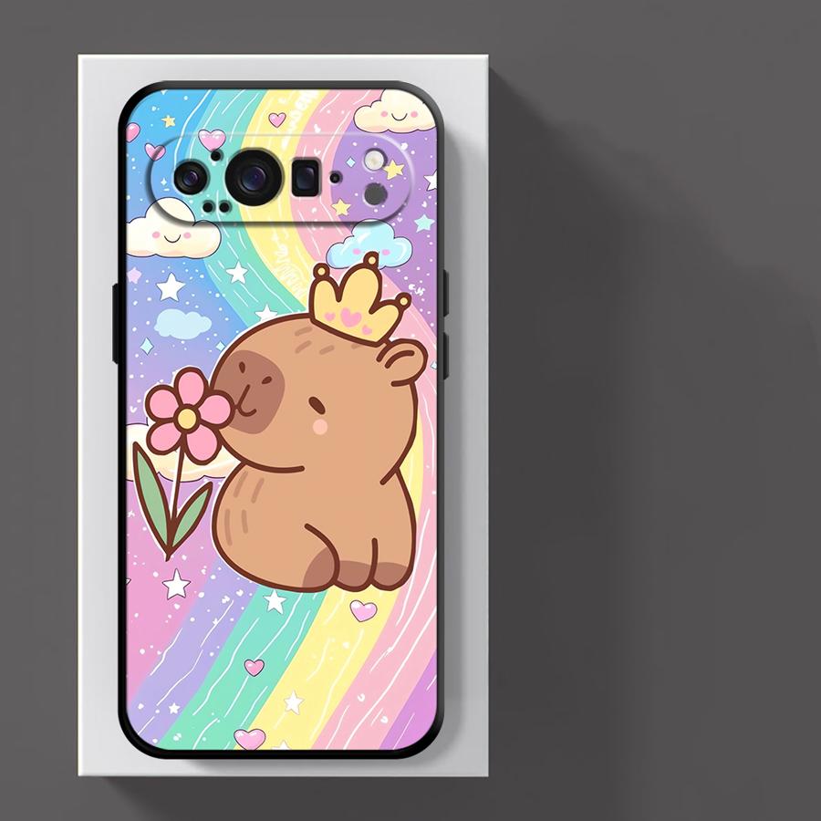 Case for Google Pixel 10A 6a 7a 8a 10 9 Pro XL 6 7 8 Pro 9a Funda Phone Cover Colorful Capybara (3)