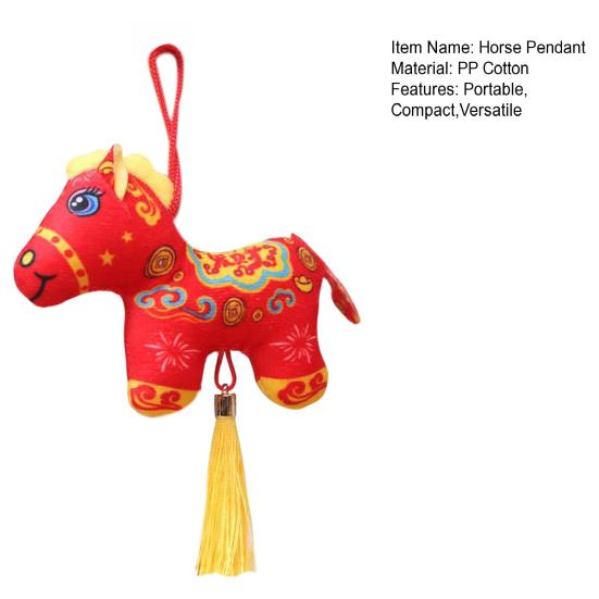 Přívěsek na klíče s koněm Plyšová panenka pro štěstí Kůň Znamení Zvěrokruhu Měkká Figurka poníka Rok 2026