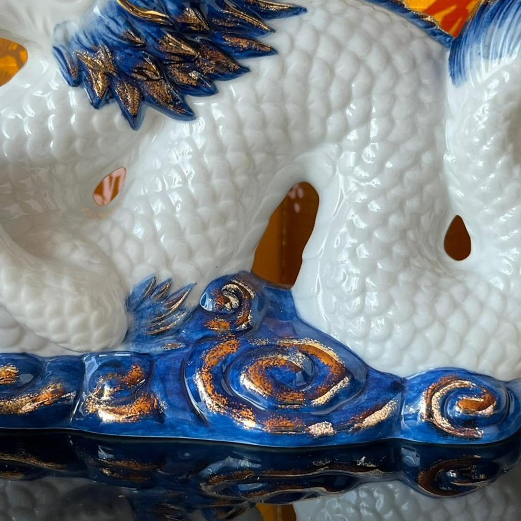 Yakushigama 2024 Zodiac Dyed Brocade Lucky Dragon (Blue Dragon, Medium)