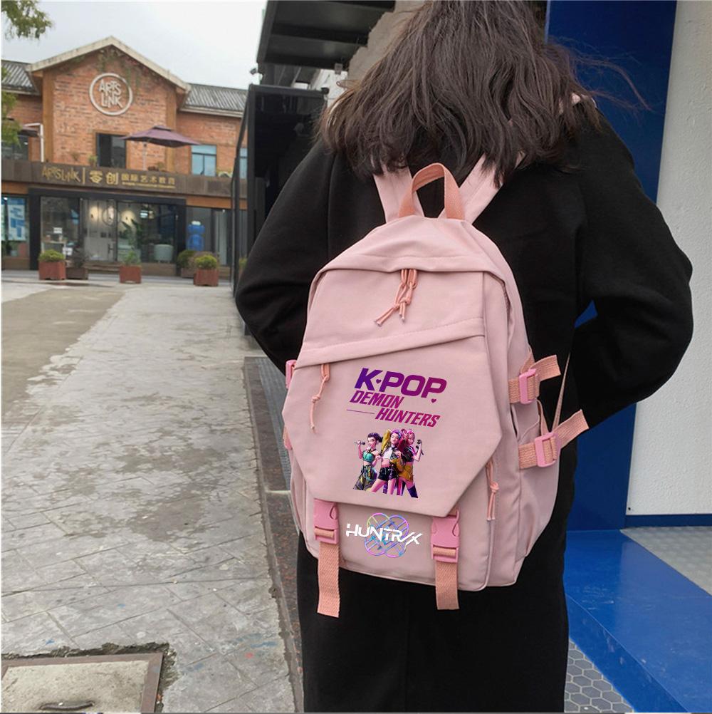 Rucsac Desene Animate Kpop Demon Hunters Imprimat pentru Adolescent Băiat Fată Ghiozdan Școlar Copii Elev Rucsac pentru Cărți Femei Geantă de Călătorie Copil Cadou Rucsac