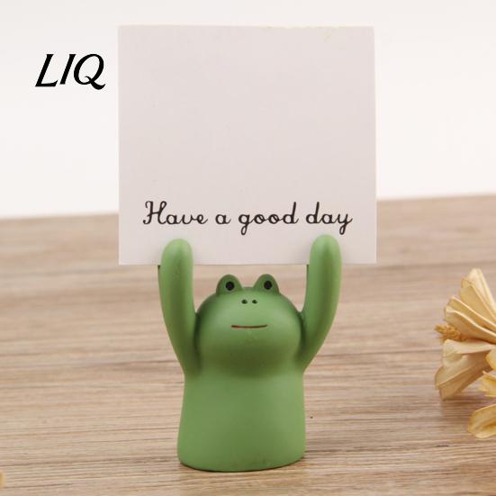 Multi-functional Card Holder Memo Holder, Resin Cartoon Animal Paper Photo Clip Stand, Display Notes Messages for Office Desk Organizer