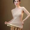 Wide Strap Camis Women Solid Color U Neck Crop Tops Fashion Padded Tube Top Female Sleeveless Camisole