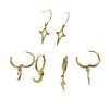Star, Moon, and Lightning Ear Cuff Hoops - Niche Women's Personalized Earrings