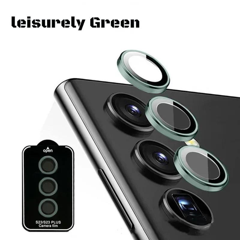 Metal Lens Ring Case For Samsung S24 Ultra S23 FE S22 Plus A15  A35 A55 A14 A24 A34 A54 Camera Lens Screen Protector Film Cover