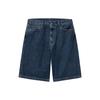 Solid Pocket Logo Denim Shorts Men Shorts I030469-01-06