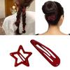 20 Stuks Mode Zoet Cool Rode Ster Haarspelden Haarklip Eendenbek Simpele Haarspelden Mode Haaraccessoire Cadeaus
