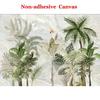 Custom Photo Wallpaper For Walls 3 D European Style Marble Pattern Hand Painted Plant Leaf Living Room Background Wall Painting