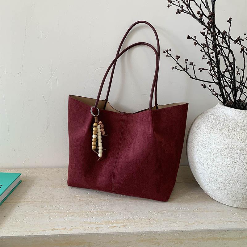 Frosted Retro Bag Women's Large Capacity 2025 New Autumn and Winter Versatile Single Shoulder Mother and Child Bag Commuter Tote Bag