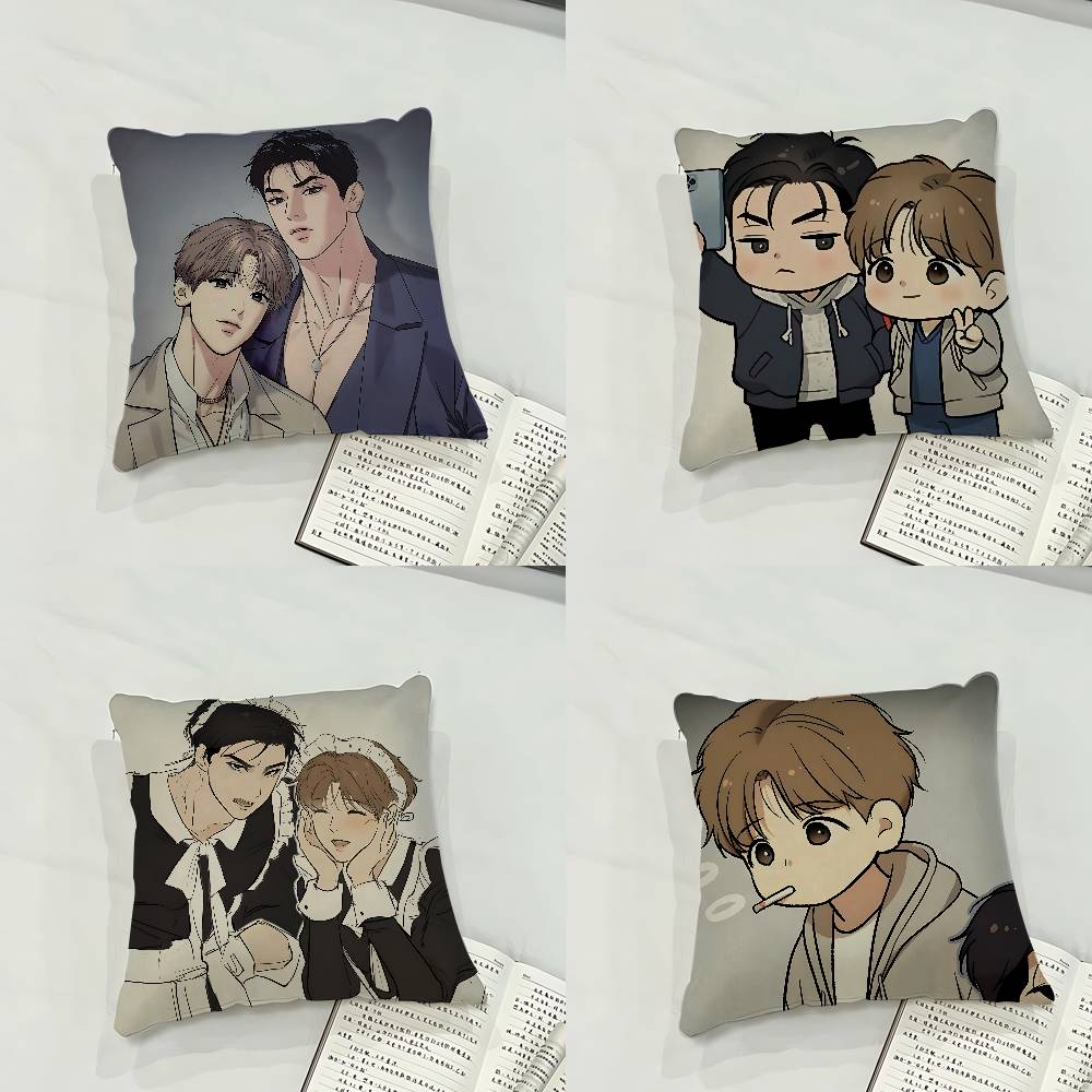 Manhwa Jjix Case Plush Fabric Soft Pillowcase Double Sided Print Cushion Cover Household Gifts