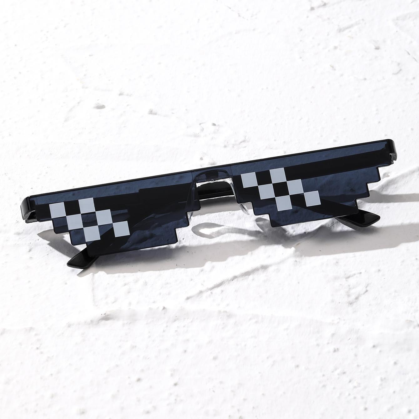 

Солнцезащитные очки Coded Pixel Party Glasses Мужские женские мозаичные очки чёрный