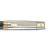 Sheaffer 300 Fountain Pen E9347 Engraved Matte Black Barrel with Polished Chrome Cap and PVD Gold Trim Fine Nib Premium Fountain Pen