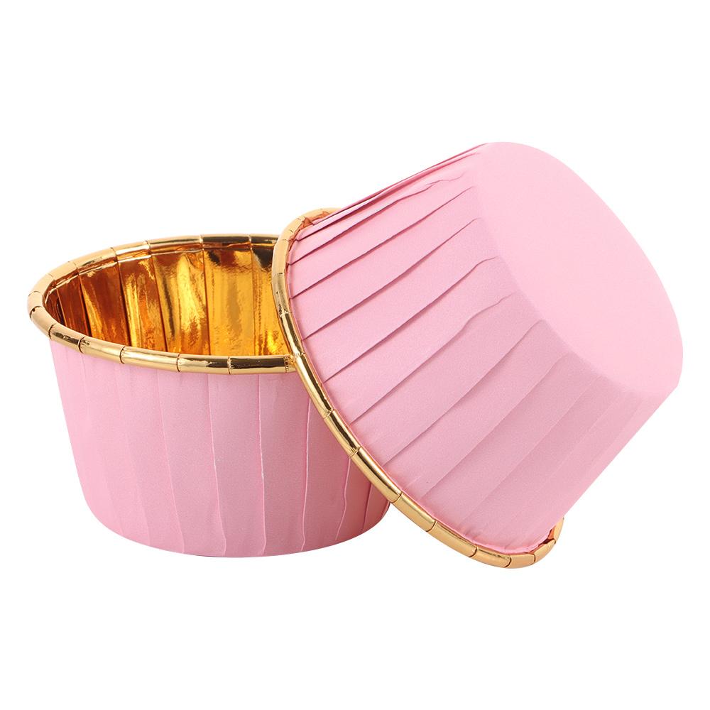 50 Stück/Packung Papier-Cupcake-Förmchen Tulpenblüten-Schokoladen-Cupcake-Hülle Back-Muffin-Halter Hochzeits-Party-Zubehör