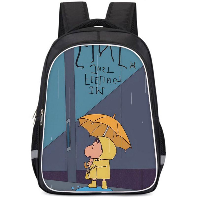 Spacious Crayon Shin-chan Oxford Cloth Backpack Lightweight School Bag For Kids