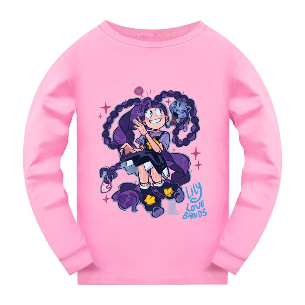 

5625 Kid Girls Lily Lovebraids Playtime Long Sleeves T-Shirt 170cm рожевий
