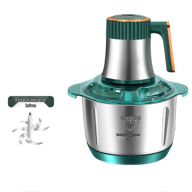 110V Stainless Steel Meat Grinder & Multifunctional 5L Food Processor: Mincer, Garlic Masher, Dough Kneader for Home Use