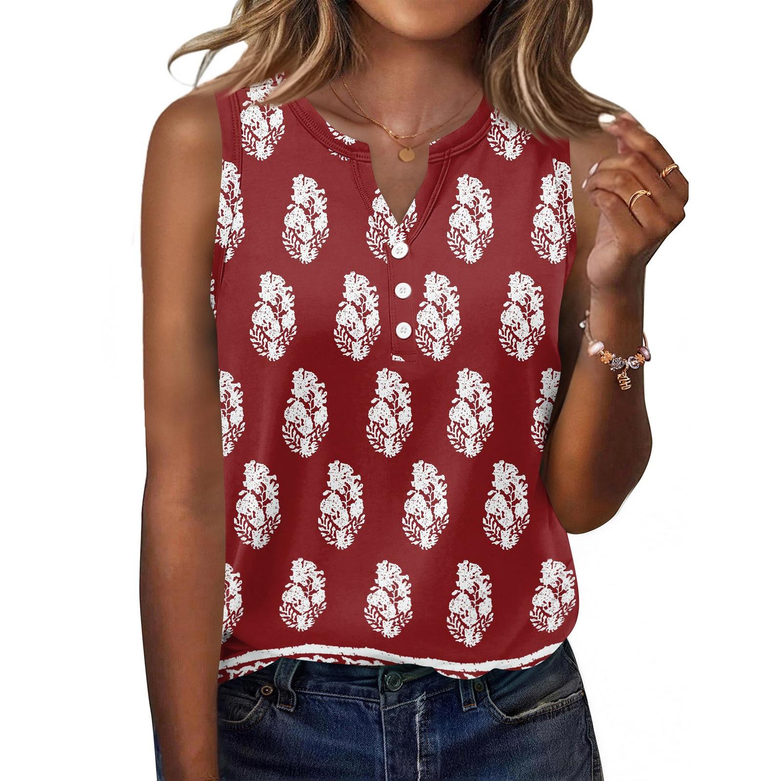 

Женский модный повседневный топ M красный