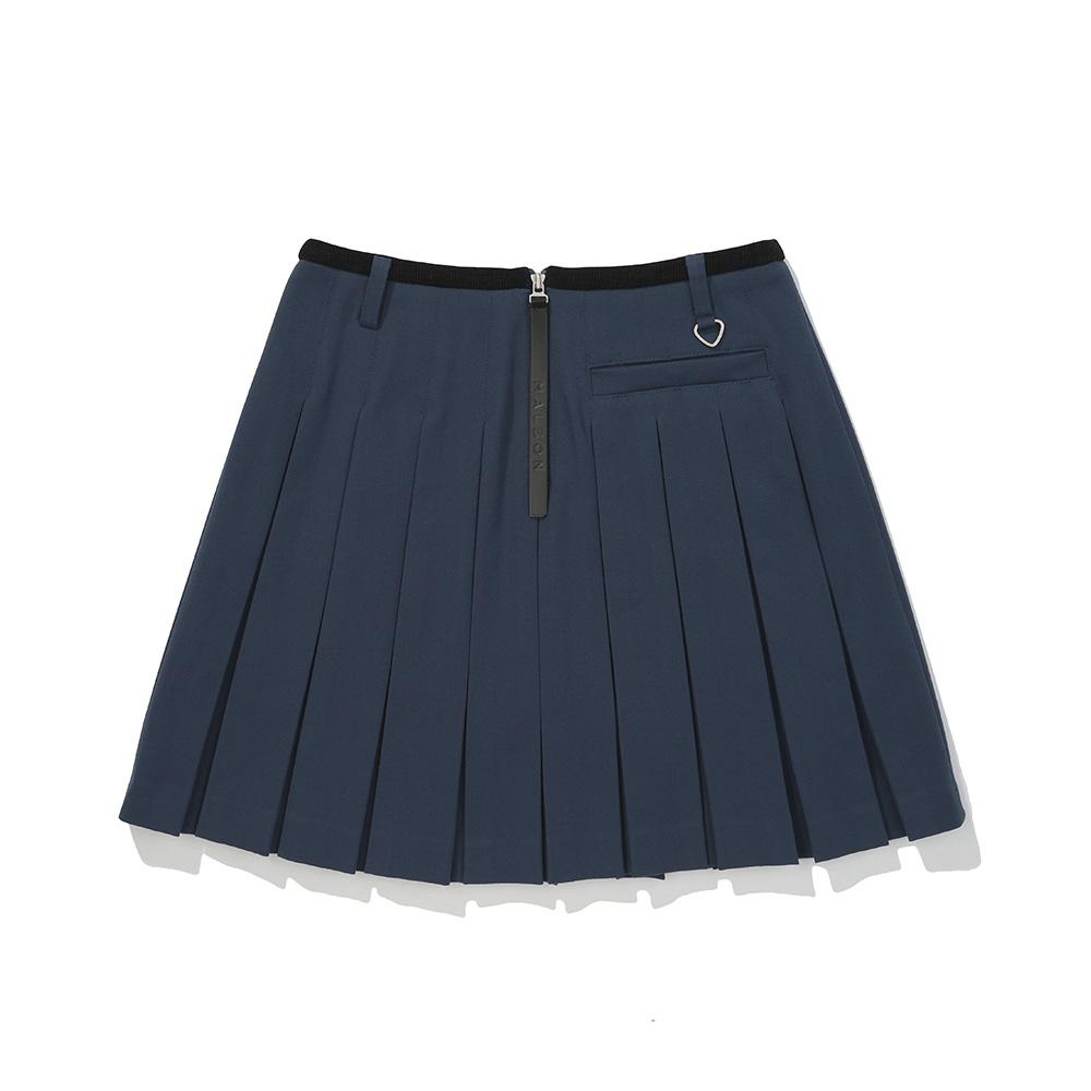 MALBON GOLF Women'S Tr Accordion Skirt Navy (Woman)