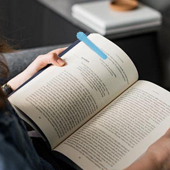 Silicone Bookmark Clip Bright Color Compact Design Portable Unique Book Page Holder Multi-Function Automatic Bookmark
