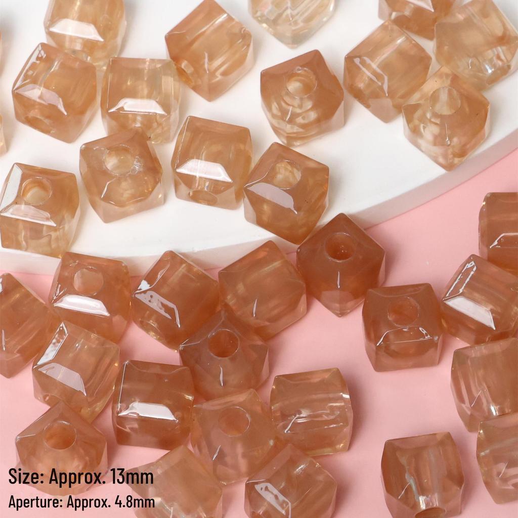 Cute Coffee-Toned Butterfly Flower Love Acrylic Beads for DIY Phone Chains and Necklaces