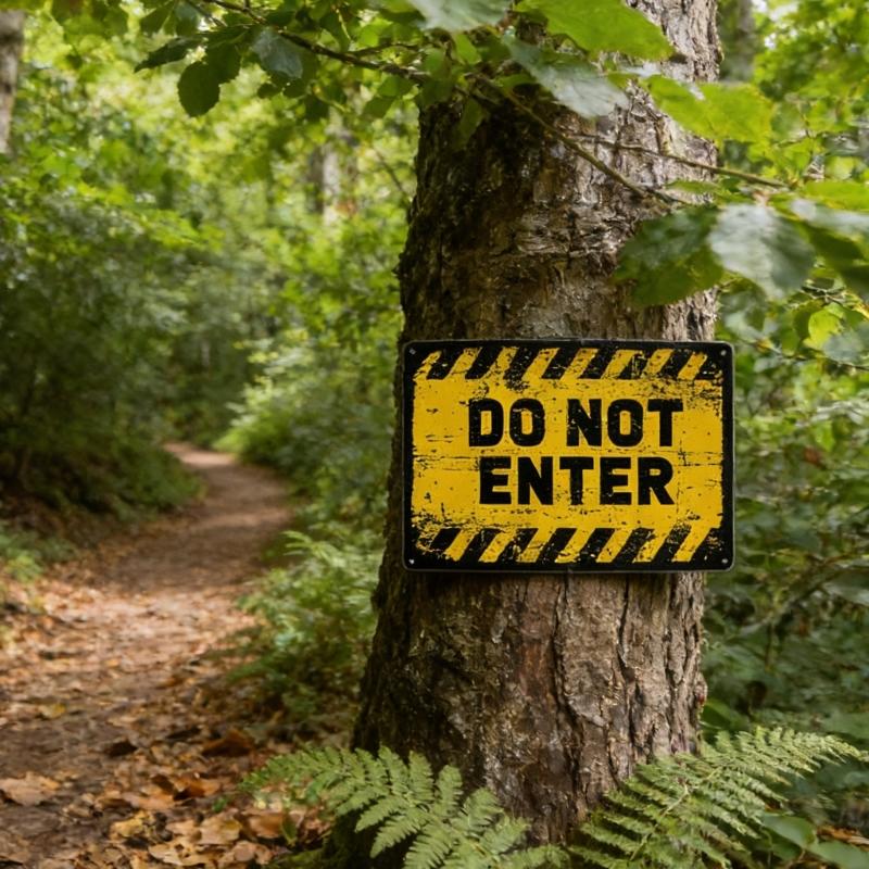 Do Not Enter Sign,11.81×7.87In Keep Out No Entry Sign,Indoor/Outdoor,Fade/Weather Resistant Easy to Install Warning Sign
