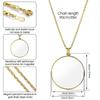 5x Magnifier Pendant Gift Portable Monocle Sturdy Necklace Magnifying Glass  Reading Newspaper