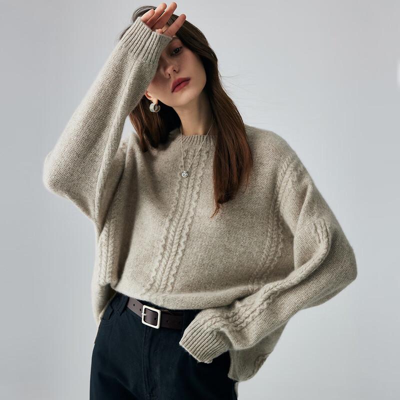 

ПАЛУОПО Женский кашемировый свитер крупной вязки «косичка» M 160/100