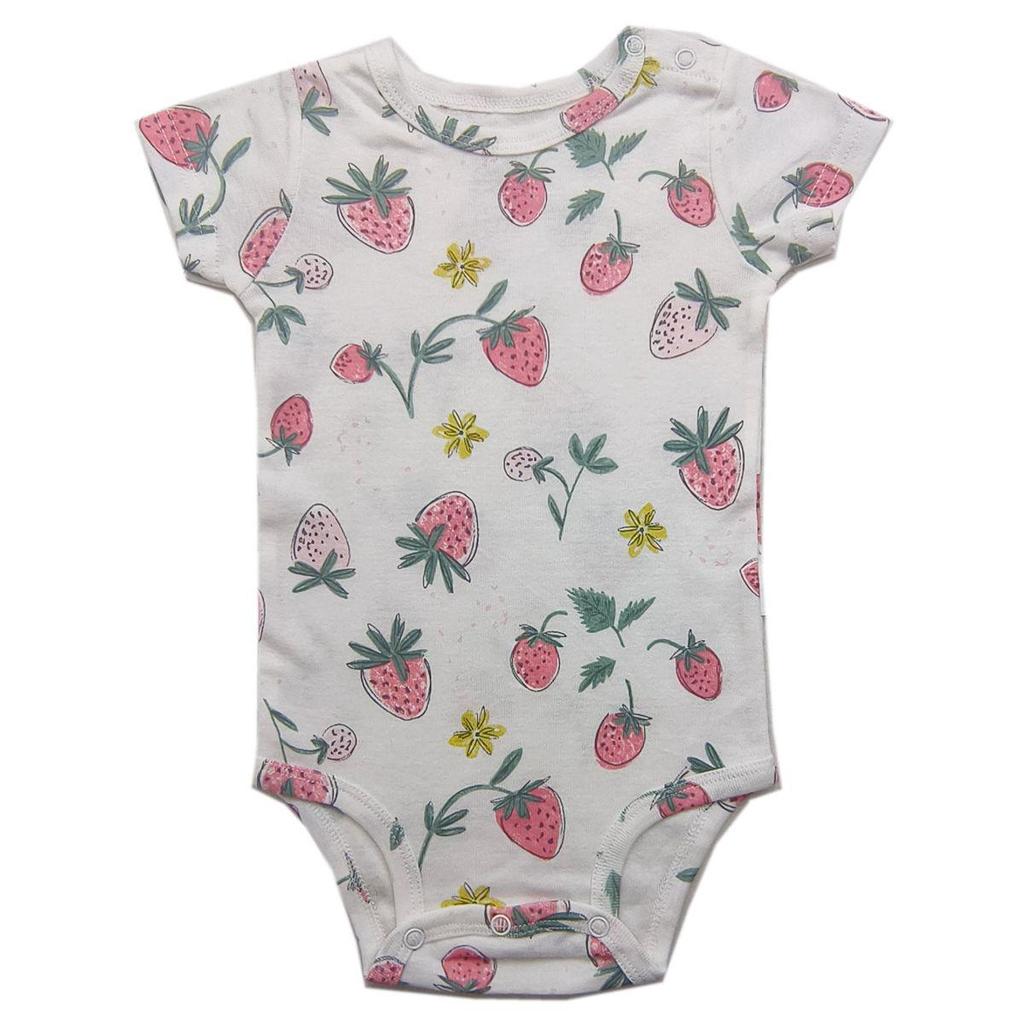 Baby Shoulder Snap Ribbed Cotton Bodysuit - Short Sleeve One-Piece Romper for Boys & Toddlers
