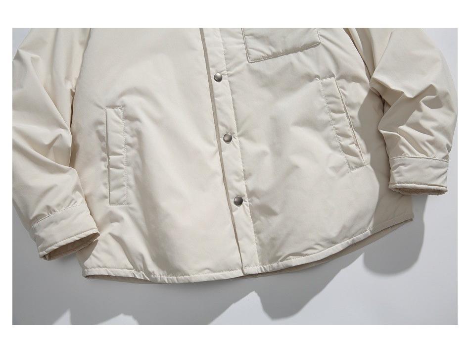 UNDREST Men's Loose Fit Winter Down Shirt Jacket, 90% White Duck Down, YR08