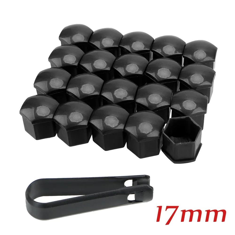 20pcs Car Wheel Tire Hub Caps 17/19/21mm Tyre Nut Screw Anti-Rust Protection Cap Cover Decoration Rims Screws Plugs