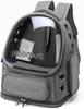 Transparente Raumkapseln Haustier Katze Rucksack Doppelschulter Atmungsaktiver Haustierrucksack Outdoor Tragbar Seitlich zu öffnende Katzentasche