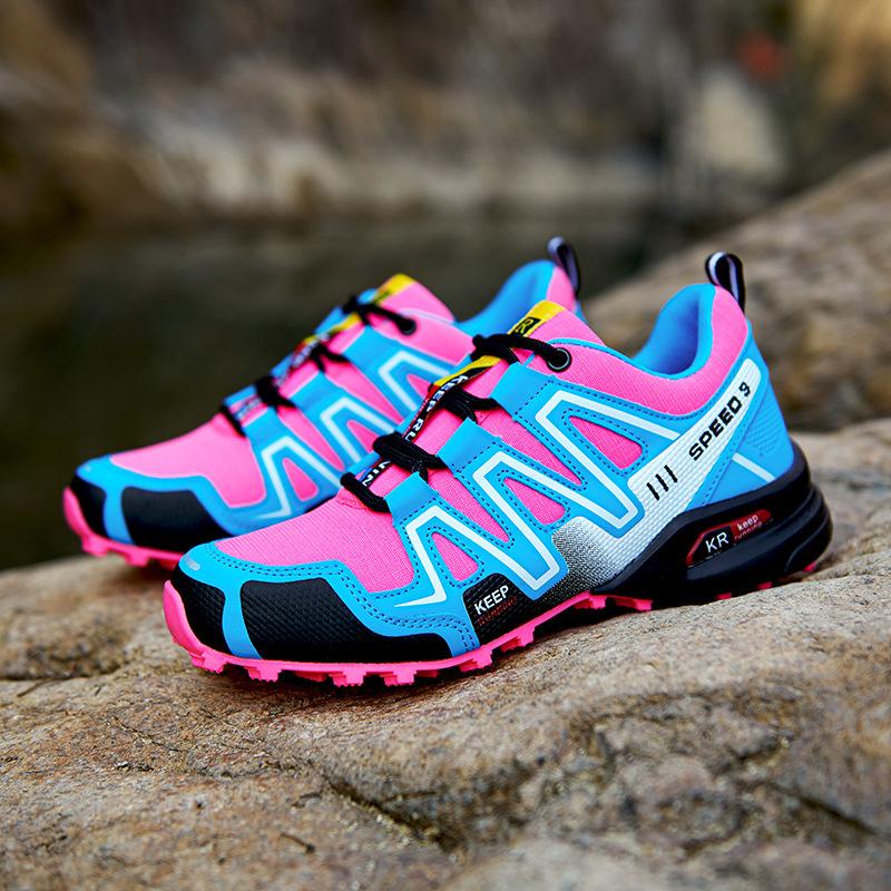 

Новые женские модные повседневные дорожные туфли для хайкинга, легкие нескользящие туфли для активного отдыха, кемпинга, хайкинга 42