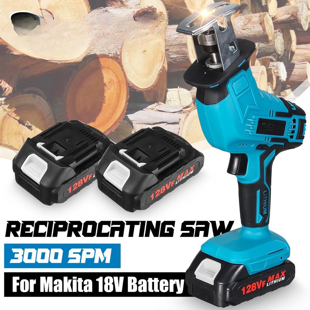 

Синяя аккумуляторная электрическая сабельная пила с 1/2 шт. литий-ионной батареи, инструмент для резки ПВХ, дерева, металла, труб 1*Battery