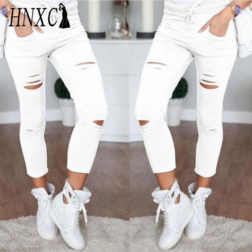 HNXC Women's Fashion Casual Solid Color Print Pants & Capris