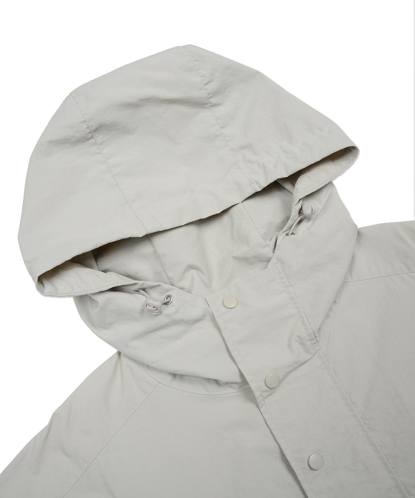 Ninez Hidden Placket Hooded Anorak (2 Colors)