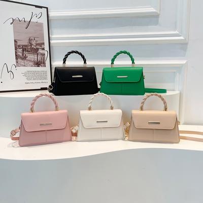 Neue einfache Patchwork-Umhängetasche Damen Mode Trend Umhängetasche Mode Tragbar Kleine quadratische Tasche