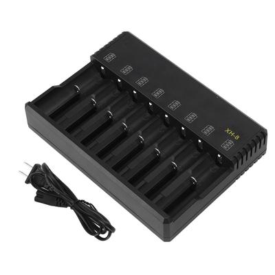 8-Steckplatz-Lithium-Batterieladegerät, 3,6 V, 3,7 V, Batterieladegerät für 10440, 14500, 14650, 16340, 16650, 17500