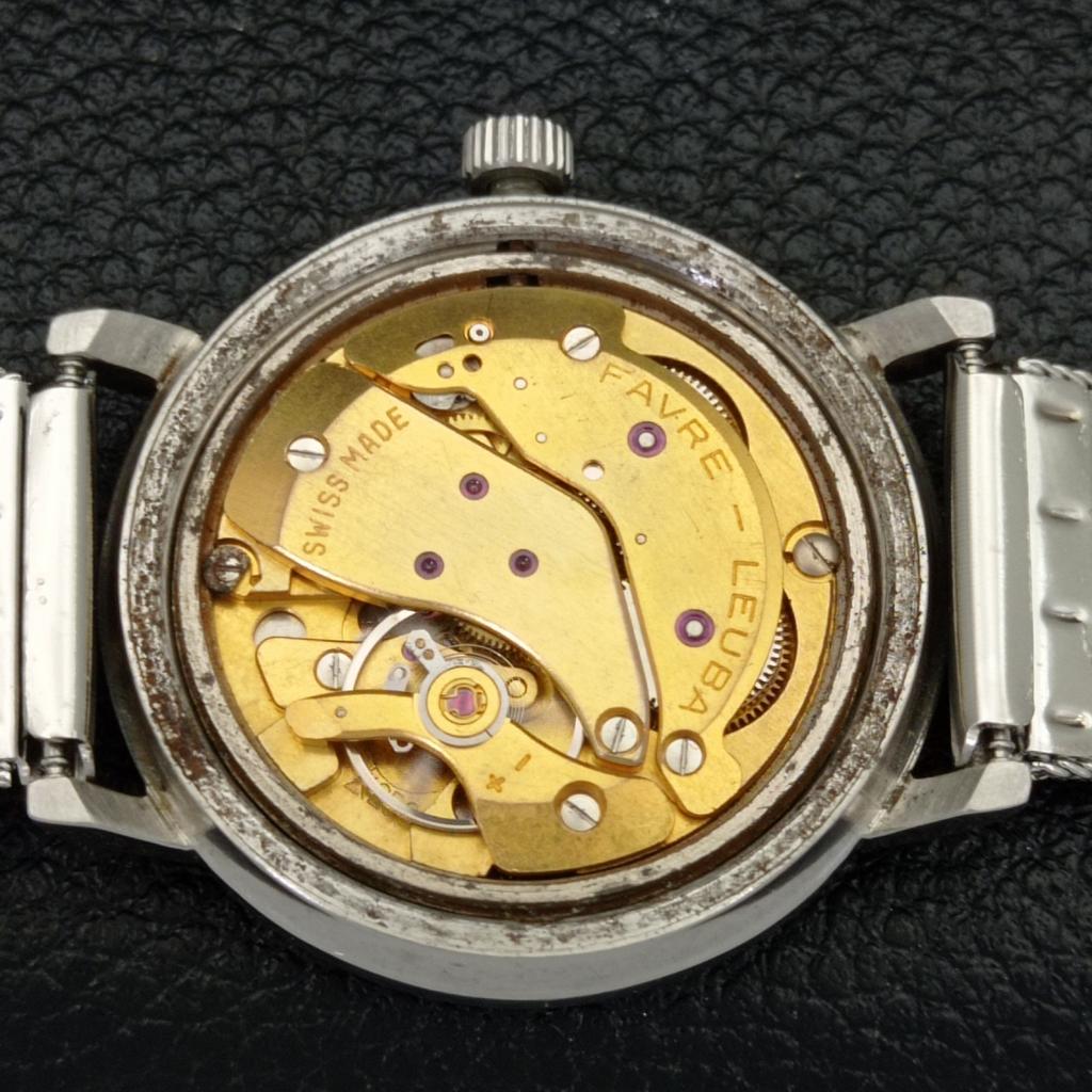 USED FAVRE LEUBA TWIN POWER HAND-WINDING SWISS MENS BLUE DIAL WATCH a433018-2 R114-a433018