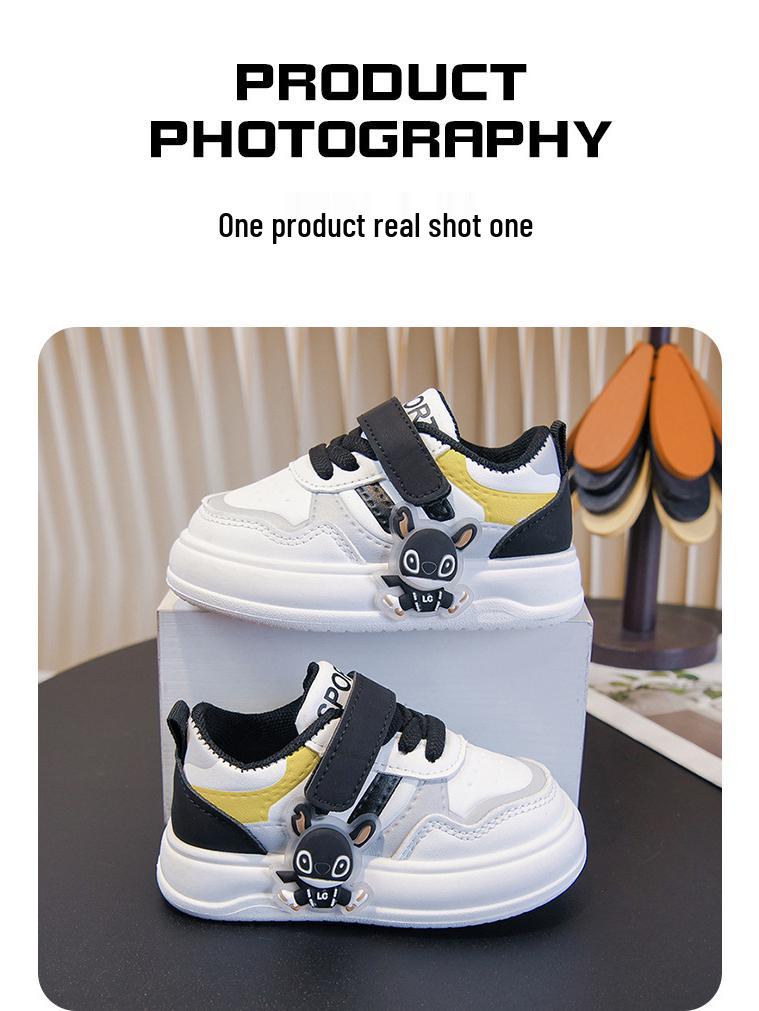 2026 Kids' Soft-Soled White Walking & Skate Shoes – Trendy Spring/Autumn Style for Boys & Girls